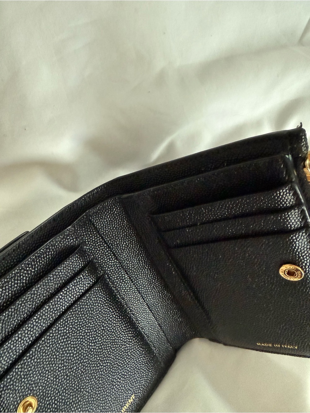 YSL Uptown Leather Compact Wallet - Picture 7 of 8